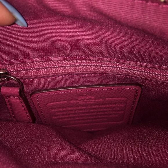 Coach Pink Crossbody Handle Leather Bag - Picture 4 of 6